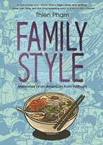 Book cover with an illustration of a bowl of ramen with the title "Family Style" at the top of the cover.